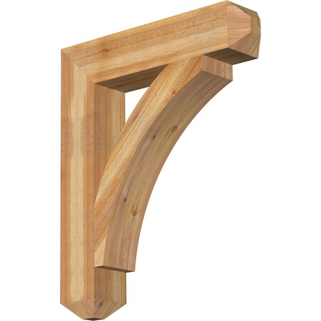 Ekena Millwork Thorton Craftsman Rough Sawn Bracket, Western Red Cedar, 6"W x 30"D x 36"H BKT06X30X36THR04RWR
